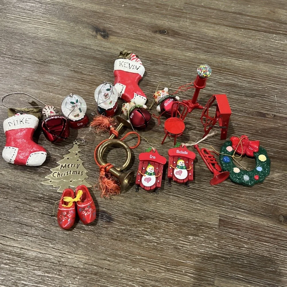 Christmas Ornament Lot -Erin/Michelle/Kevin/Mike